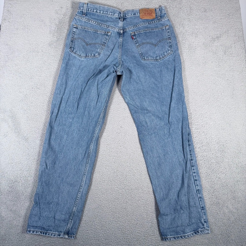 Vtg Levis Jeans Mens 38x32 (Fits 36) 550 Relaxed Fit Denim Light Wash Blue - Picture 8 of 9